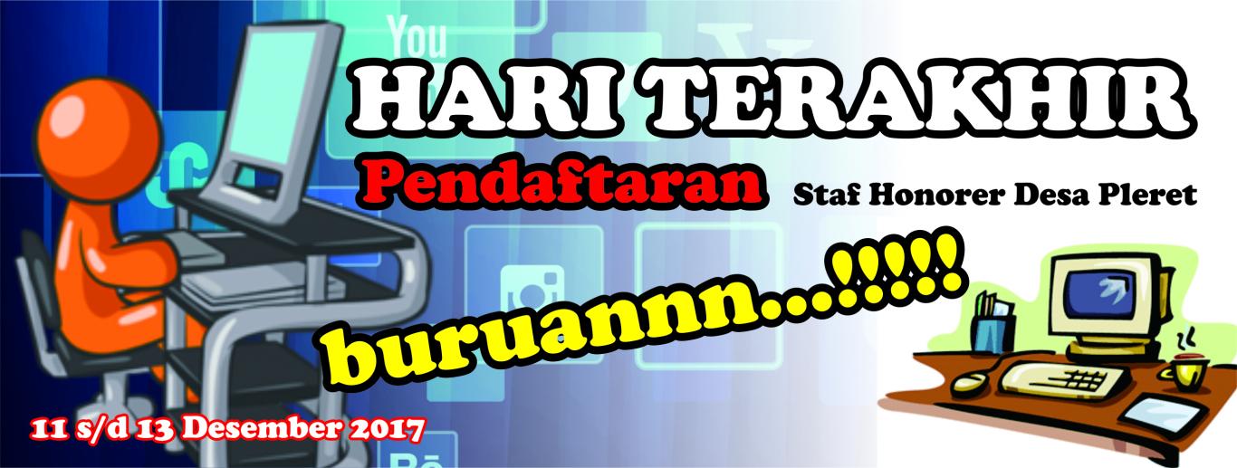 Hari Terakhir Pendaftaran Staf IT Desa Pleret